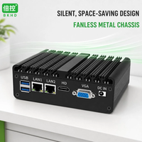 Mini PC industriel sans ventilateur BKHD H30 2L2C, intégré avec processeur Intel Celeron Core I3, double LAN Gigabit, double COM RS232 RS485, PC embarqué