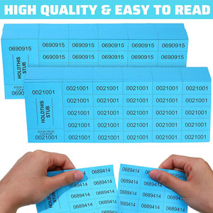Tùy chỉnh in ấn 10 số 500 đấu giá tờ gây quỹ khác nhau nối tiếp đánh số Penny im lặng thẻ phiếu Xổ Số vé - Product Image 5