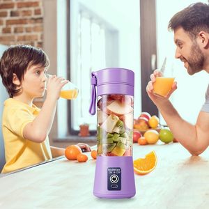 Portable 380ML Electric Juicer Blender Rechargeable USB 6 Blades Smoothie Fruit Professor Wood Hand Grip Eco-Friendly ABS - Product Image 5