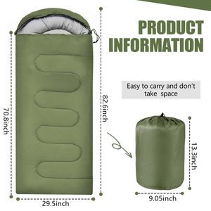 Sacos de Dormir de Poliéster 170T de 950g - 2.4kg, Ligeros, Amigables con la Piel, de Algodón, para Adultos, para Senderismo, Camping y Emergencias - Product Image 2