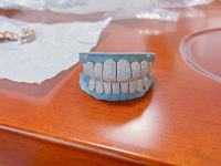 Honordiamond XH037 Grillz Unisexe en Argent S925 avec Moissanite, Forme Cercle Huit Cœurs Huit Flèches, Style Hip-hop, Haute Couture Dentaire