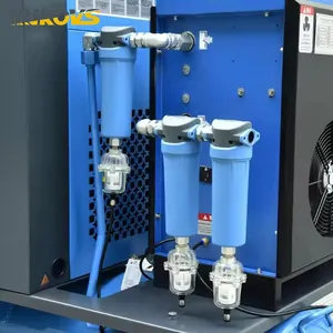 Kompresor udara industri 4-In-1, kompresor udara sekrup 15kw 20hp dengan pengering udara mesin terintegrasi langsung untuk pemotongan Laser
