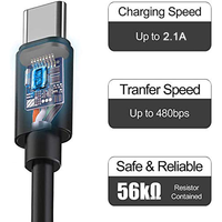 Câble universel de charge rapide usb type c pour Samsung Huawei, 3 pieds, 6 pieds, 1M, 2M, blanc PVC, type c, 2A, 2,1a