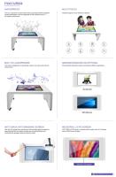 Mesa inteligente interactiva, pantalla LCD de publicidad, quiosco con pantalla táctil para barra de café o mesa de conferencias, pantalla multitáctil