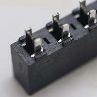 Muestras gratis Posiciones de paso de 5,08mm 2 ~ 20pin Fila única Tipo U Enchufe 180 grados Pin hembra Header Pcb Conector recto