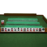 Jeu de Mahjong miniature en acrylique de 16 mm, kit de jeu de table pliable pour la maison et les voyages