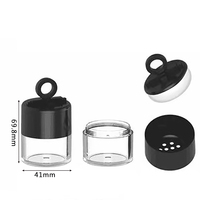 8.5g Mini cloche poudre libre boîte vide emballage tête de champignon poudre bouffée réglage poudre bouteille transparente délié réédition