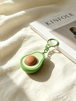 Jouet anti-stress réaliste en forme de dumpling ou de fruit, à presser, porte-clés, breloque de sac, pendentif de sac à dos, jouet sensoriel mignon