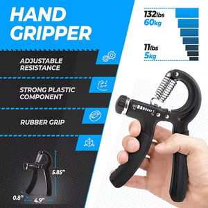 Lot de 5 Entraîneurs de Force Ajustables pour les Mains et les Avant-bras – <span class=keywords><strong>Kit</strong></span> d'Entraînement à Domicile pour le Fitness - Product Image 2