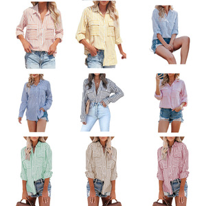 Blusa TONGYANG <span class=keywords><strong>para</strong></span> Mujer, Camisas Casuales <span class=keywords><strong>a</strong></span> <span class=keywords><strong>Rayas</strong></span>, <span class=keywords><strong>Blusas</strong></span> Modernas <span class=keywords><strong>para</strong></span> Mujer, <span class=keywords><strong>Blusas</strong></span> Casuales de Oficina, Tops - Product Image 4