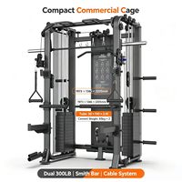 Machine de musculation multifonctionnelle Smith Power Cage pour l'entraînement des bras et de la poitrine, avec cadre en acier inoxydable 501002.0t et double pile de poids