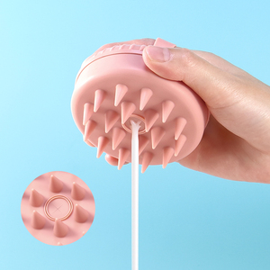 Custom Logo <b>Silicone</b> Shampoo Brush Soft <b>Scalp</b> <b>Massager</b> Hair Washing Brush Waterproof Detangling <b>Scalp</b> Scrubber OEM ODM - Product Image 1