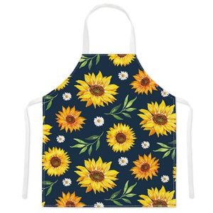 Delantal de Chef Premium Reutilizable sin Mangas con Diseño de Girasol, Antimanchas, Transpirable, de Poliéster, con Cintura Ajustable y Múltiples Bolsillos para Repostería - Product Image 6