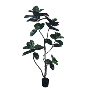 OH ARTS - Planta Artificial de Ficus de Lujo, Bonsái Moderno de Hierba con Material de Tela de Seda Metálica <span class=keywords><strong>para</strong></span> Decoración Navideña - Product Image 5