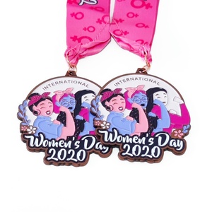 Médailles et trophées en métal par sublimation en gros, souvenirs, médailles d'honneur personnalisées pour le Jour de la Femme, gravure sur mesure - Product Image 2