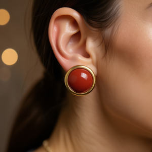 Pendientes de Bola Allelibaba, Chapados en Oro, Aleación de Zinc, Forma de Bola, Joyería Clásica Unisex de Moda - Product Image 2