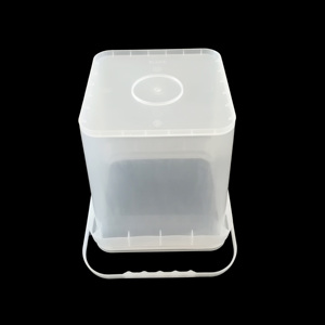 100% Mới PP Thực Phẩm Cấp Rõ Ràng Thùng Vuông Nhựa Trong Suốt Xô Cho Cookies Kẹo Với Nắp Xử Lý - Product Image 6