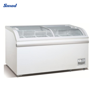 Sliding Glass Door Curved Chest <b>Freezer</b> Island Dsh-336c Island <b>Freezer</b> - Product Image 3