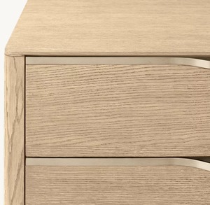 Comodino comodino elegante rustico camera da letto comodino in legno di quercia comodino mobile cassettone 6 cassetti - Product Image 1