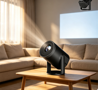 JUNUO Nouveau Mini Projecteur Portable TURN1 Android 14 Puce Allwinner WiFi6 BT5.2 1Go+8Go 200 Lumens 720P 235 Pouces Home Cinéma