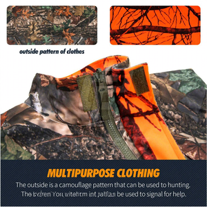 Gilet de chasse camouflage orange vif personnalisé, veste de tir sans manches réglable, vêtements de plein air pour la faune pour hommes - Product Image 5