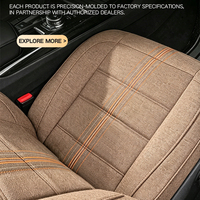 Housses de siège de voiture antidérapantes résistantes à l'usure, ajustement universel, cuir NAPA écologique de haute qualité, matelassé en grille, élégant X6 K5 A7