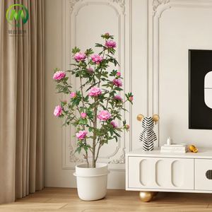 Peonie Artificiali in Vaso, Piccole Piante di Peonie Finte per Interni ed Esterni, Fiori di Peonia in Seta, <span class=keywords><strong>Pianta</strong></span> in Vaso - Product Image 4