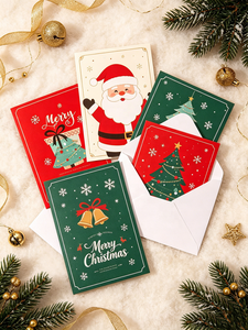 Customizable Bulk Christmas Greeting <b>Cards</b>, Festive Assorted <b>Cards</b> with Envelopes for Holiday Greetings & Business Use - Product Image 1