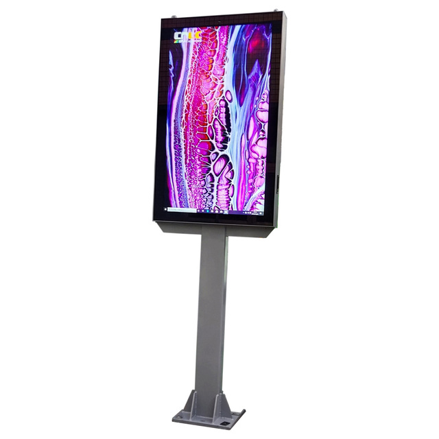 Outdoor 5000 Nits High Brightness LCD Monitor Weatherproof IP 65 Thin Bezel Optical Bonding Digital Signage