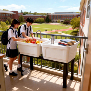 Évier portable pour le <span class=keywords><strong>lavage</strong></span> des mains, idéal pour les hôtels et les salles de bain, écologique, facile à nettoyer, lavabo autoportant pour <span class=keywords><strong>la</strong></span> <span class=keywords><strong>lessive</strong></span> - Product Image 1