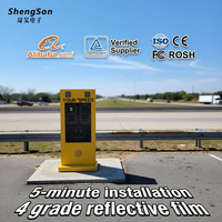 Panneau de signalisation routière en acier de 24 pouces pour la sécurité routière, radar de vitesse avec alerte sonore et matériau réfléchissant de qualité supérieure
