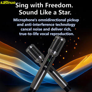 Enceinte Bluetooth d'extérieur haute puissance Kasinuo, batterie 9000 mAh, poignée télescopique, roues, boîtier en bois massif et cuir - Product Image 5