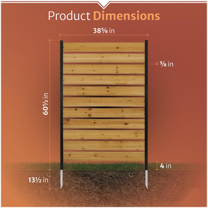 Concord <span class=keywords><strong>legno</strong></span> di bambù 5ft H X 3.2ft W schermo di Privacy pannello di recinzione per esterni nessun <span class=keywords><strong>recinto</strong></span> di scavo per Patio decorativo nascondere bidoni della spazzatura aria - Product Image 6