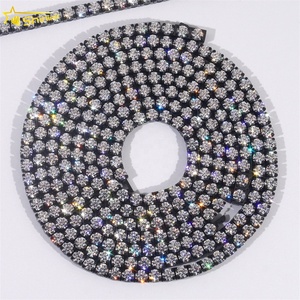 Chaîne et bracelet tennis en acier inoxydable <span class=keywords><strong>316L</strong></span> de luxe Hip Hop personnalisé avec moissanite noire de 5 mm, <span class=keywords><strong>prix</strong></span> de gros - Product Image 1