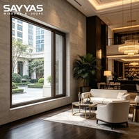 Ventanas de Madera Personalizadas Sayyas para Casas con Vidrio de Piso a Techo y Sistema de Protección Contra Impactos de Huracanes