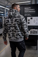 Sweat à capuche personnalisé avec logo, imprimé camouflage, 400 GSM, pour homme, streetwear, coupe oversize, en molleton, vente en gros