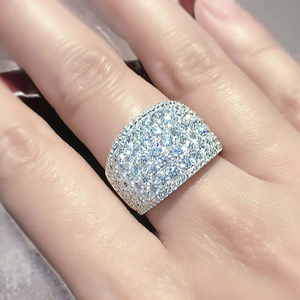 TISHYA DIAMOND Fine Jewelry 925 Sterling Silver Luxury GRA Certified Wedding Engagement <b>Ring</b> Gold Plated Prong <b>Moissanite</b> <b>Ring</b> - Product Image 3