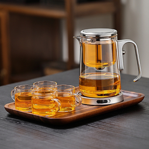 Bộ ấm trà thủy tinh sang trọng 2025, dung tích 350ml, bộ lọc một chạm từ tính, máy pha trà tách nước, dụng cụ pha cà phê - Product Image 5