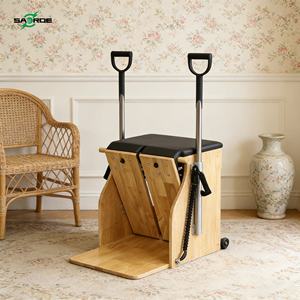 SAERDE Oak Wood Wunda <b>Chair</b> Stable Eco Yoga Handles Springs Combo SED-LB2 <b>Chair</b> for Maintain Body Shape - Product Image 1