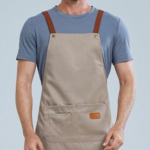 High Quality Cotton Baker Custom Logo Kitchen Chef Barista Canvas <b>Apron</b> Adjustable <b>Bbq</b> Garden Embroidered <b>Aprons</b> Delantal - Product Image 5