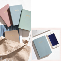 Usine mignon stationnaire A6 couverture souple carnets de notes en cuir PU personnalisé doublé pointillé cahier