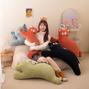 Oreiller long original pour chat Maillard mignon peluche coussin tête de lit canapé <span class=keywords><strong>Anime</strong></span> corps égal oreiller long jet - Product Image 5