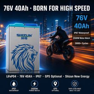 Batteria per Moto Elettrica 76V 40Ah LiFePO4, 2500W Alta Potenza, Lunga Autonomia, Grado di Protezione IP67, 3000+ Cicli, Celle Cilindriche, Nuova di Zecca - Product Image 1