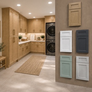 Gabinetes de Cocina de Roble Blanco en Oferta |   Gabinetes para Lavandería Estilo Americano Shaker |   Armario de Lavandería de Madera con Almacenamiento - Product Image 1