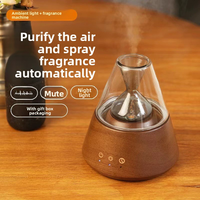 Diffuseur d'arômes portable rechargeable par USB Aroma360 en bois véritable à ultrasons - Modèle de table, 1 an de garantie, sans eau, faible bruit, pour la maison