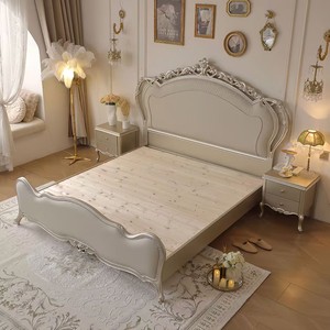 Solid Oak Wood King Size Bedroom <b>Bed</b> Set with European Design Leather Upholstery Adjustable <b>Bed</b> <b>Frame</b>-Durable Modern Furniture - Product Image 4