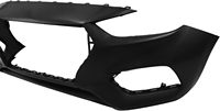 Topzonauto pour Hyundai Accent 2018 2019 2020 2021 2022, kit de couvre-pare-chocs avant compatible avec la calandre supérieure et inférieure et les feux antibrouillard