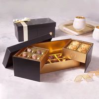 Boîte cadeau Ramadan Moubarak personnalisée, écologique, en matériaux recyclés, réutilisable, en papier kraft, emballage islamique pour chocolat