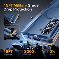 Étui MOBOSI Z Fold6 en TPU+PC avec support rotatif, protection d'écran anti-espion, compatible avec la protection de qualité militaire 18FT, magnétique