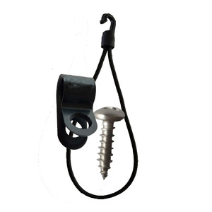 Corde élastique en nylon 4 mm 25 cm avec crochet et pince, utilisation universelle en extérieur - Product Image 4